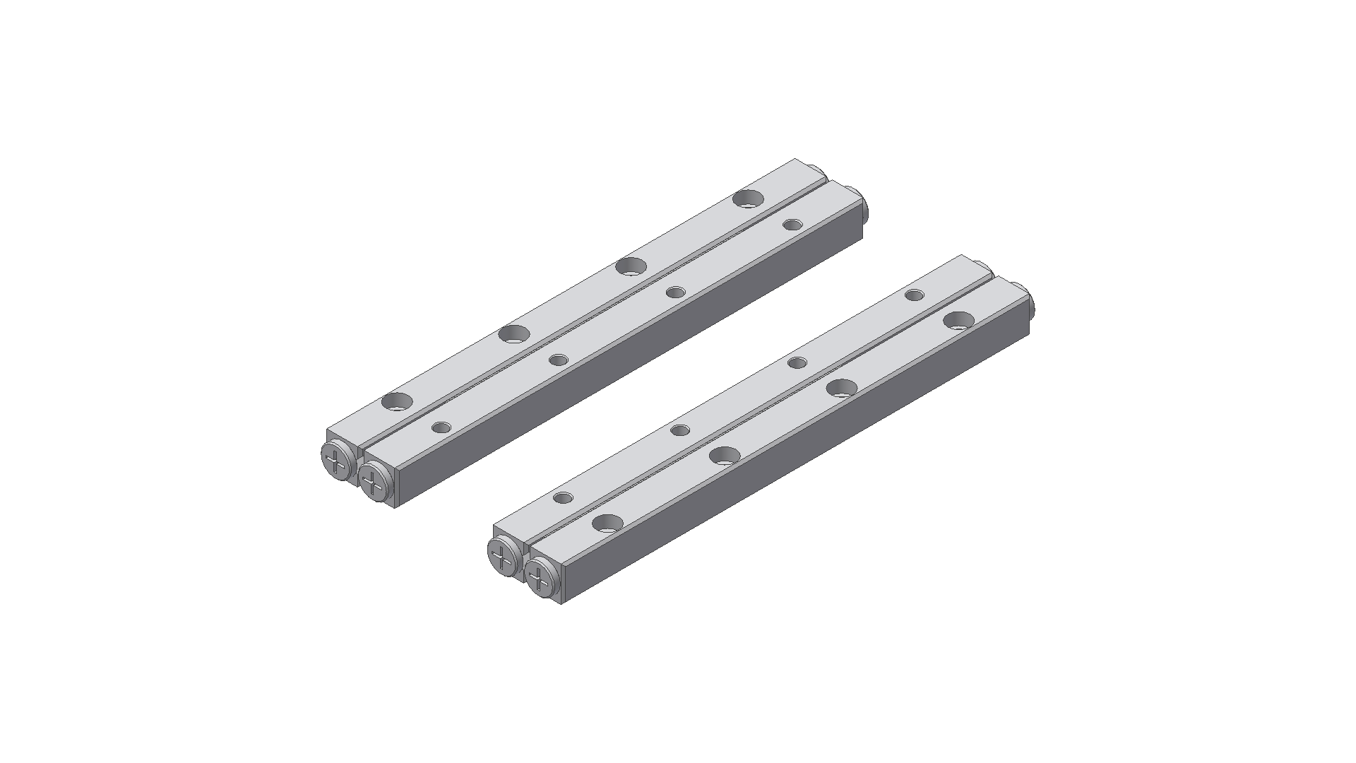 Keresztgörgős egységek különböző méretben és hosszban